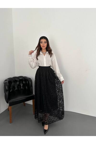 Lady Pixie Дамска пола с дантелена подплата