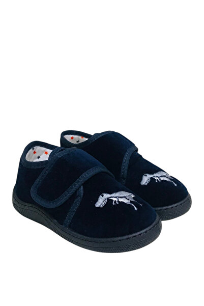KU&PA SHOES Pas Laci Dinazor Nakışlı Kids Çocuk Unisex Panduf Ayakkabı Cırtlı...