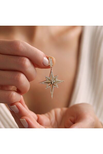 Sembol Gold 14 Ayar Kutup Yıldız Charm Uç ( Bilezik-Kolye)