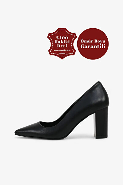 Grasyano Παπούτσια με τακούνι από γνήσιο δέρμα Μαύρο μαλακό δέρμα με μυτερή μ...