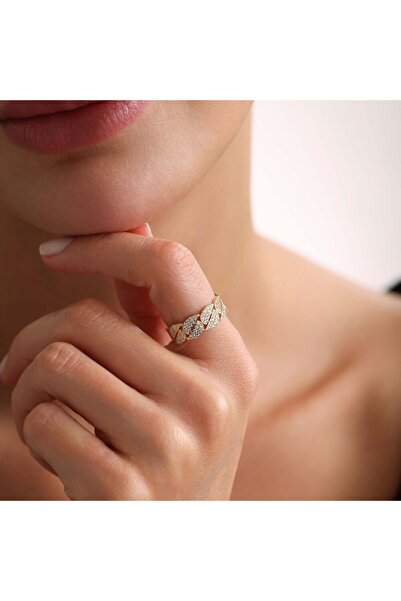 Sembol Gold Taşlı Gurmet Yüzük Kadze