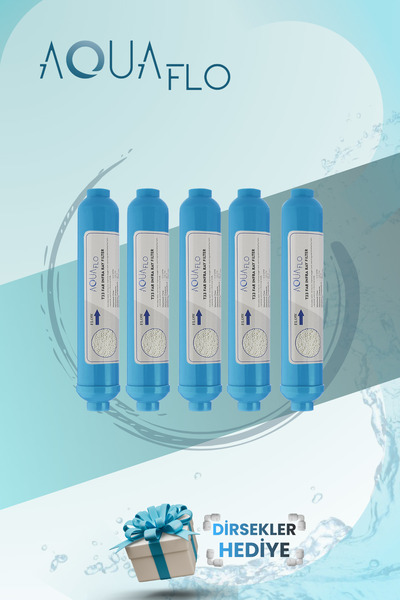 AQUAFLO Su Arıtma Cihazı Tekli Mavi Detoks Filtre 5 Adet