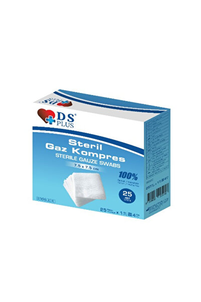 DS PLUS STERİL GAZ KOMPRES 7.5 X 7.5 CM 25 ADET 1 PAKET