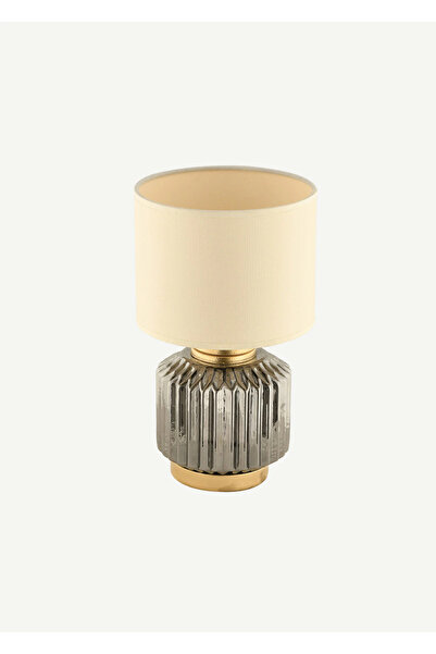 Bella Maison Zeryth Cam Abajur Füme-Krem (28x18 cm)