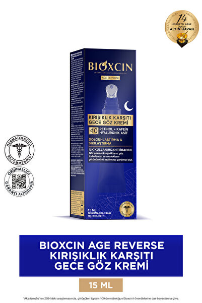 Bioxcin Age Reverse Eye Cream - 15 ML, 10% Retinol, Caffeine and Plump Firmness
