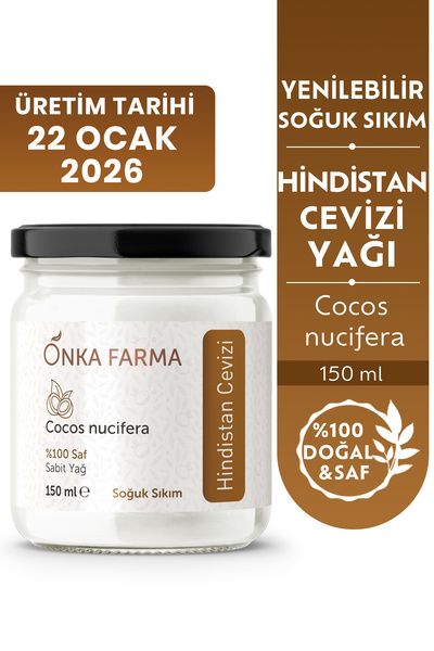 OnkaFarma Onka Farma Hindistan Cevizi Yağ - %100 Saf Gıdaya Uygun Soğuk Sıkım...