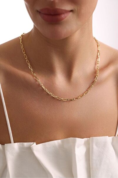 Sembol Gold Ataç Zincir Aynalı İtalı Tasarım 55 cm