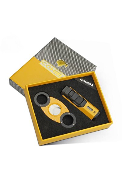 COHİBA PURO ÇAKMAĞI+KESİCİ