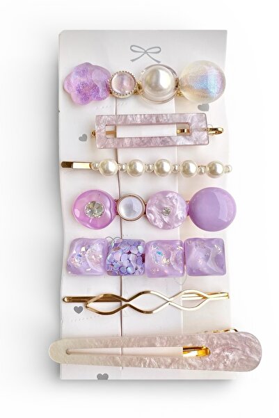 SHEKER HOME Σετ πόρπες με μεγάλο κλιπ με πέρλες 7 τεμαχίων New Trend Fashion