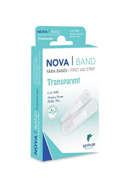 Nova Transparent Waterproof Wound Tape 20 Pieces 1 Box