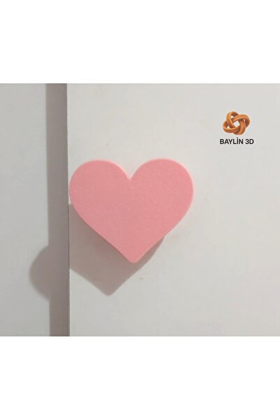 Baylin3D Kalp Görünümlü Dolap Kulpu - Çocuk Odası Modern, Şık ve Dayanıklı Mo...