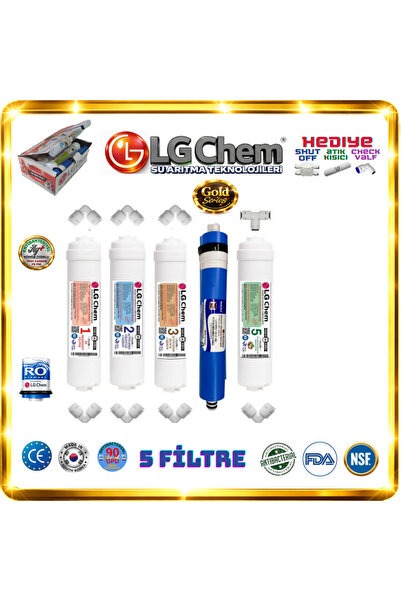 ligth gastro LG Chem KAPALI KASA SU ARITMA CİHAZLARI 5 FİLTRELİ SET.90 GPD NA...