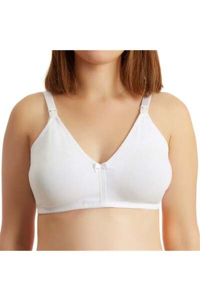 FUNNA MAMMA حمالة صدر للرضاعة باللون الأبيض للحوامل - بيلا