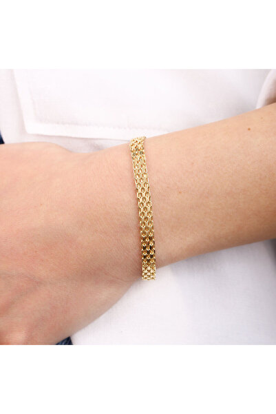 Sembol Gold 14 Ayar Altın Bismark Bileklik 5 mm