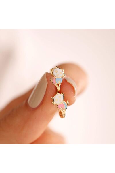 Sembol Gold Altın Çocuk Küpesi Bayb Mineli