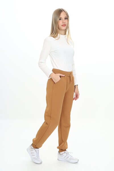 Toontoy بنطلون رياضي أساسي للفتيات مطرز ومطبوع مع جيوب وحزام خصر مضلع، 3 خيوط...