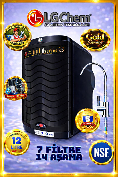 ligth gastro LG Chem GOLD POMPALI-ÜCRETSİZ MONTAJLI SİYAH 12LİTRE 7FİLTRE 14A...