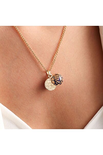 Sembol Gold Nazar Ayetli Altın Kolye