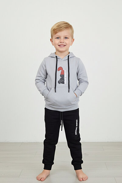 Minibey Rabbit Printed Two Thread Bottom Top Set (3-6 Years)