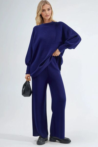 Hiccup MY FASHION Set Coordonat Din Tricot Cu Pulover Oversized Și Pantaloni ...