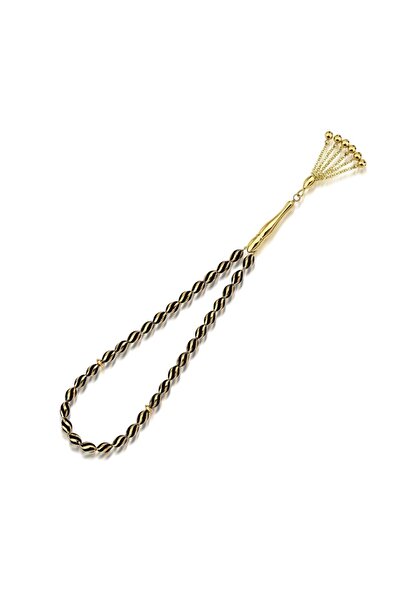 Sembol Gold Altın Tesbih Siyah S Line Mine 14 Ayar