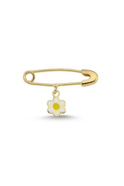 Sembol Gold 14 Ayar Altın Çengelli İğne Papatya Form