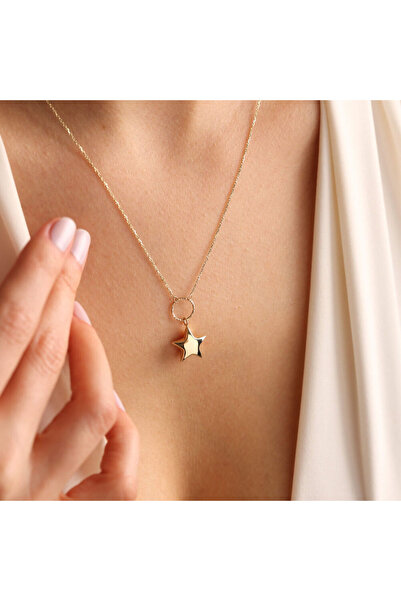 Sembol Gold 14 Ayar Altın Choker Kolye Yıldız Form