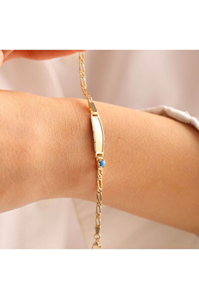 Sembol Gold Altın Çocuk Bileklik Figaro