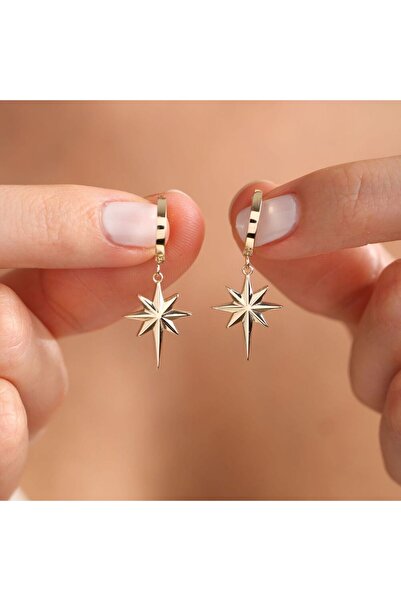 Sembol Gold Altın Küpe Kutup Yıldız