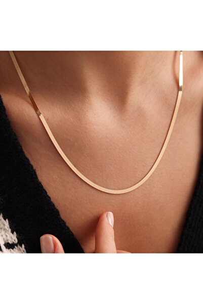 Sembol Gold 50 Cm Altın Ezme Zincir 3 mm