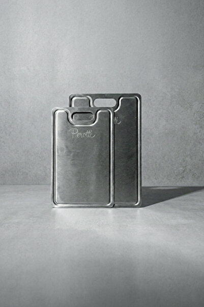 Perotti طقم ألواح تقطيع من الفولاذ المقاوم للصدأ 18/10 من كت ماستر، قطعتين، م...