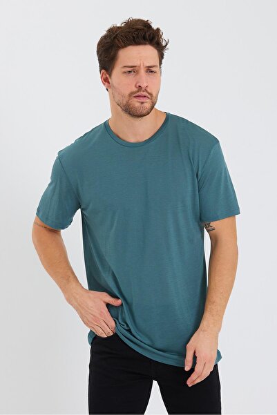 QUHOX Ανδρικό μπλουζάκι από ύφασμα Tencel Oversize Nefti