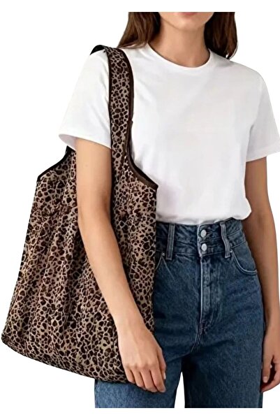 TATA CRAFT Katlanabilir Bez Alışveriş Çantası Polyester Yıkanabilir Omuz Çant...