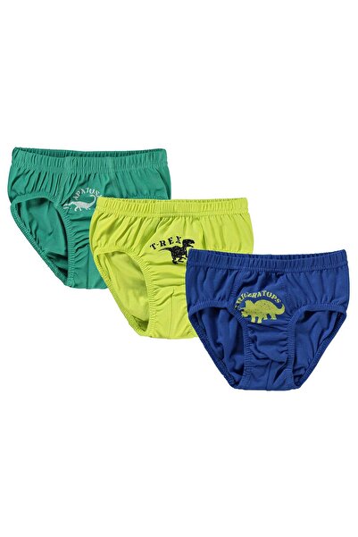 Civil Boys طقم سراويل داخلية للأولاد مكون من 3 قطع لعمر 2-10 سنوات باللون الأخضر