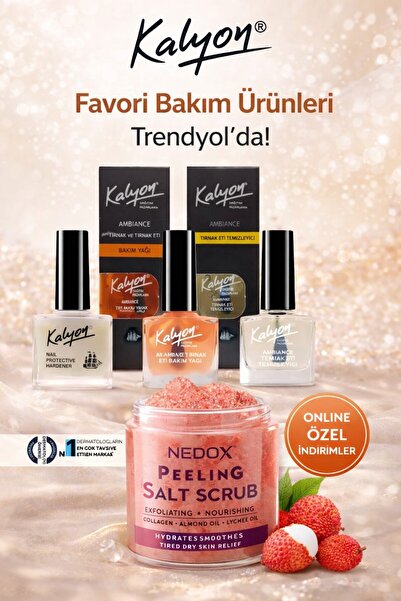 Kalyon Tırnak Güçlendirici+Bakım Yağı+Et Temizleyici+Nedox Liçi El & Vücut Pe...