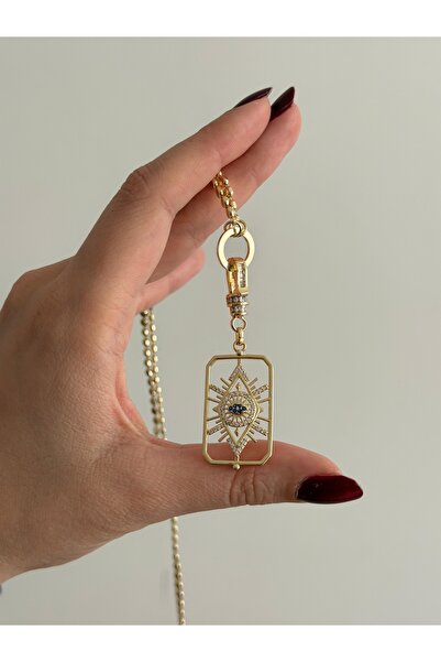 Charmist Çelik özel koleksiyon uzun ezme zincir göz kolye 60 cm