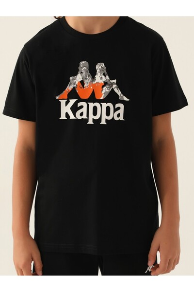 Kappa Чоловіча футболка для хлопчиків 5-15 років Чорна