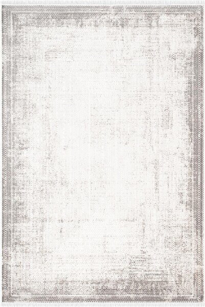 Karmen Halı Etro ET012G Krem Modern Çerçeveli Desen Parlak Ağır Yüksek Sıklık...