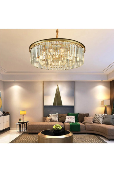 LightPlanet Led Crystal Ceiling Chandelier Compatible with Dining Table Home ...