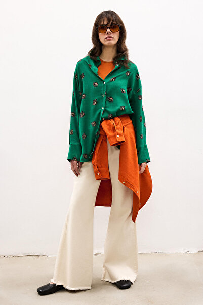 Touché Privé ÇİÇEK DESENLİ PAMUK GÖMLEK