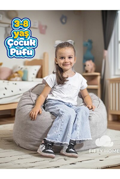 Fifty Home Çocuk koltuğu - yumuşak puf - çocuk odası için koltuk - 4 renk - y...