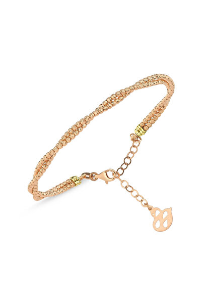 Sembol Gold Rose Altın Dorika Kelepçe İki Sıralı Ördek Motifli