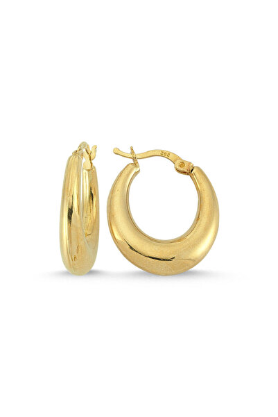 Sembol Gold Altın Damla Halka Küpe 2.0 cm 14 Ayar