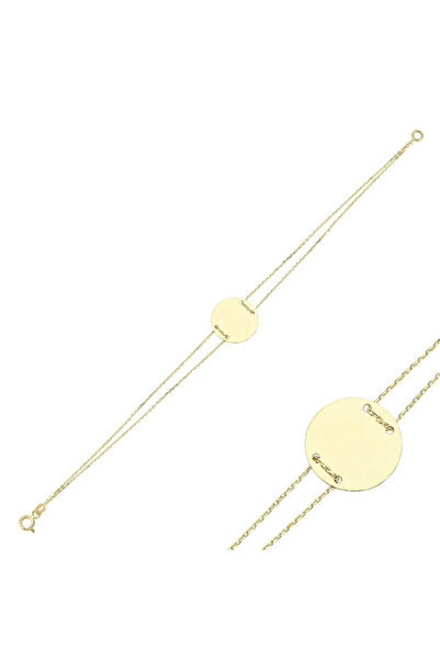 Sembol Gold Altın Plaka Bileklik İsim Yazılır