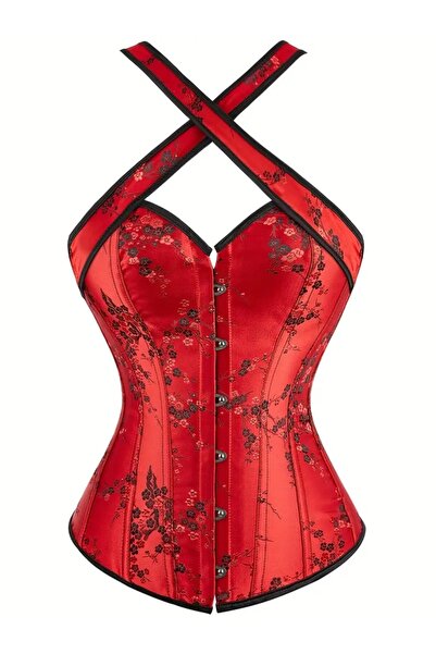 marcelys Japanese Balkonette Sexy Corset & Sakura Çiçekli Seksi Korse