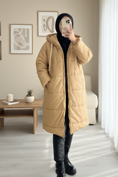 HİJABAYA Kaput sa kapuljačom, čipkastim detaljima i patentnim zatvaračem Punjen