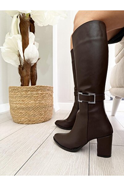 asmi shoes Γυναικείες μπότες Lamor με φερμουάρ στο πλάι κάτω από το γόνατο κα...