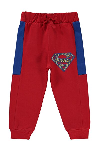 Superman بنطال رياضي للأولاد باللون الأحمر - 2-5 سنوات