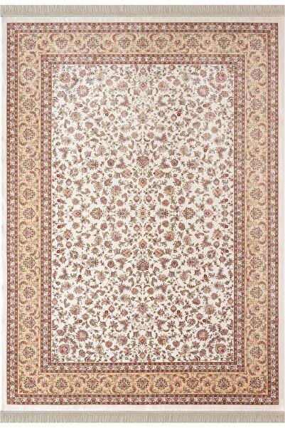 Karmen Halı Imperial Luxe IL001R Krem Bej Çerçeveli Halı Klasik Desen 100 Tar...