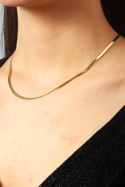 Sümer Telkari İtalyan Ezme Altın Yaldızlı Gümüş Zincir Kolye 3957